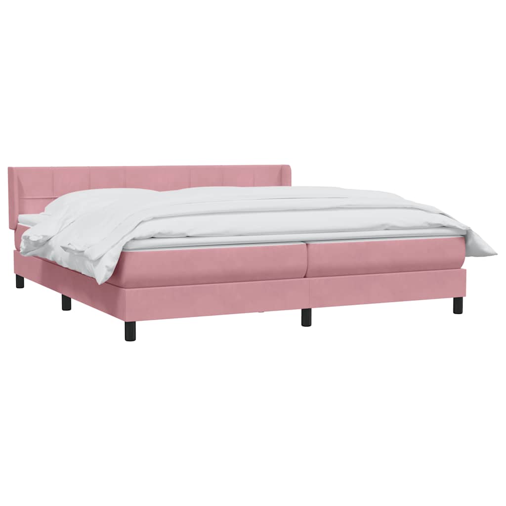 Thumbnail - vidaXL Boxspringbett mit Matratze Rosa 200x210 cm Samt