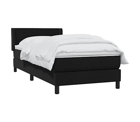 vidaXL Sommier &agrave; lattes de lit avec matelas noir 80x220 cm velours