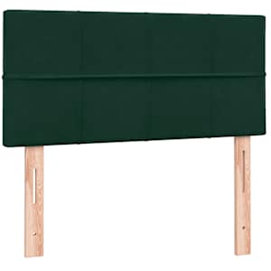 Box spring postel s matrací tmavě zelená 80x220 cm samet - obrázek 7
