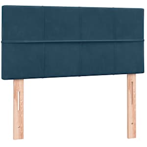 Box spring postel s matrací tmavě modrá 80x220 cm samet - obrázek 7