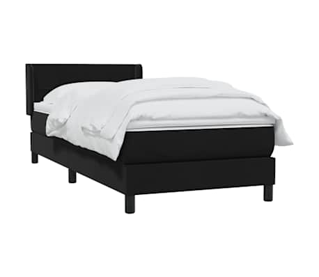 vidaXL Cama box spring con colch&oacute;n terciopelo negro 100x220 cm