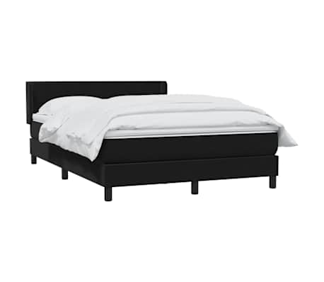 vidaXL Sommier &agrave; lattes de lit avec matelas noir 160x220 cm velours