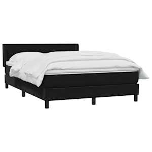 vidaXL Sommier &agrave; lattes de lit avec matelas noir 160x220 cm velours