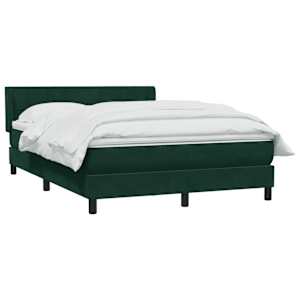 vidaXL Sommier &agrave; lattes de lit et matelas vert fonc&eacute; 160x220cm velours