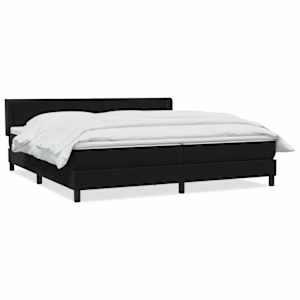 Box spring postel s matrací černá 200x220 cm samet - obrázek 2