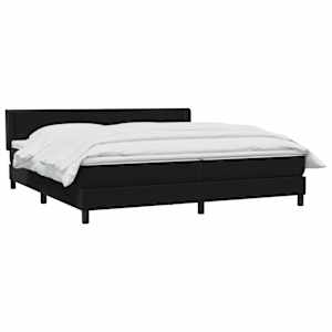 Box spring postel s matrací černá 200x220 cm samet - obrázek 3