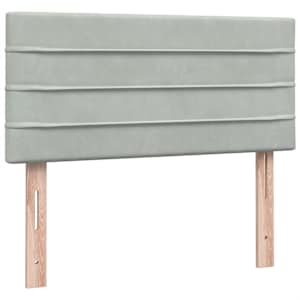 Box spring postel s matrací světle šedá 80x210 cm samet - obrázek 7
