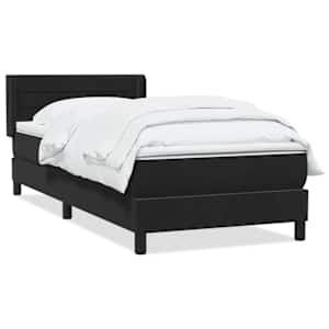 Box spring postel s matrací černá 80x210 cm samet - obrázek 2