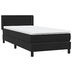 Box spring postel s matrací černá 80x210 cm samet - obrázek 4