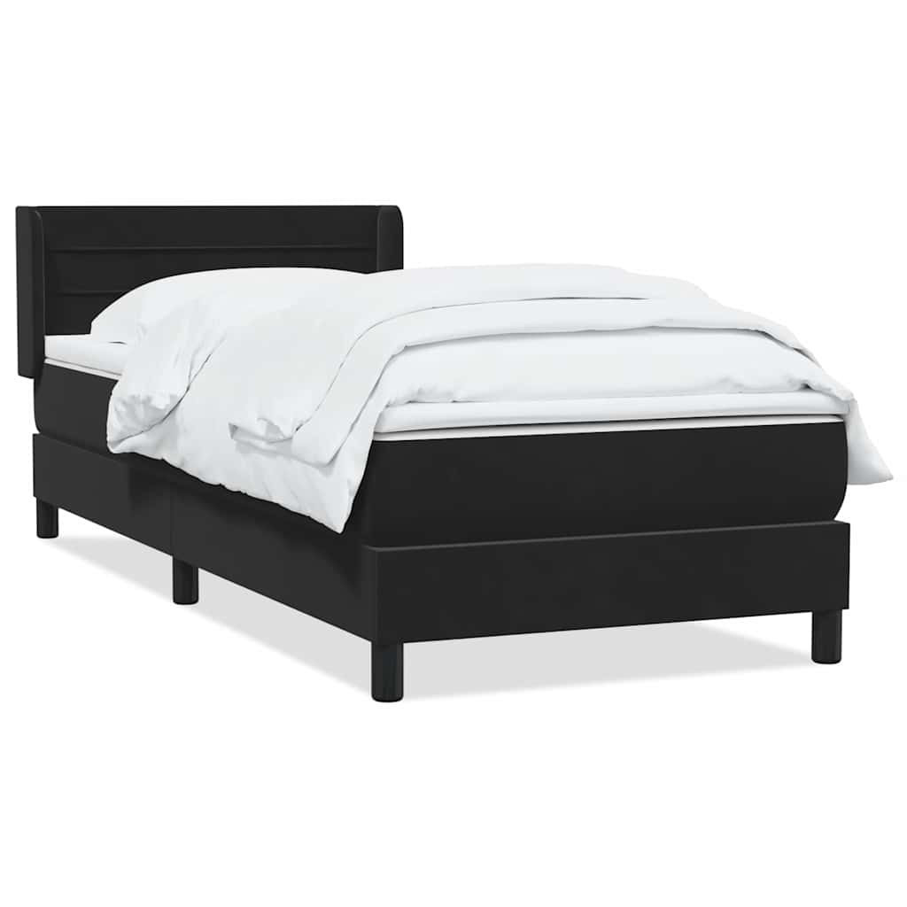 Thumbnail - vidaXL Boxspringbett mit Matratze Schwarz 90x210 cm Samt