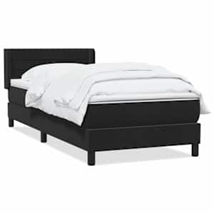 Box spring postel s matrací černá 90x210 cm samet - obrázek 2
