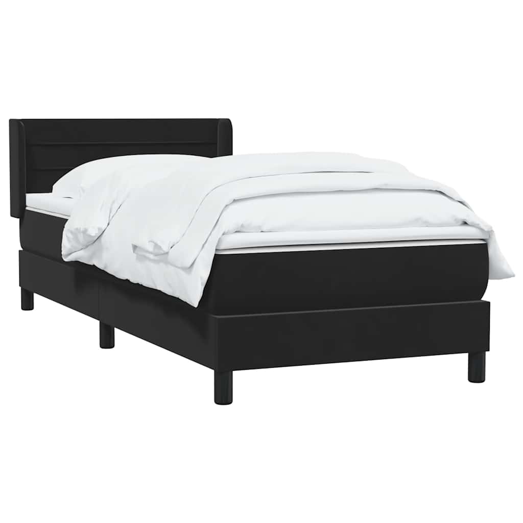 Thumbnail - vidaXL Boxspringbett mit Matratze Schwarz 90x210 cm Samt
