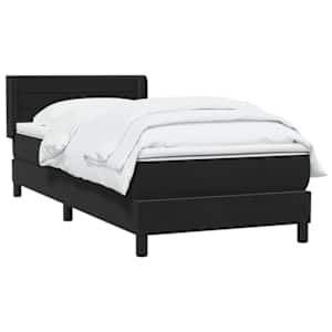 Box spring postel s matrací černá 90x210 cm samet - obrázek 3