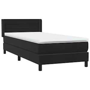 Box spring postel s matrací černá 90x210 cm samet - obrázek 4