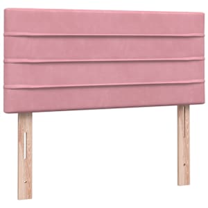 Box spring postel s matrací růžová 90x210 cm samet - obrázek 7