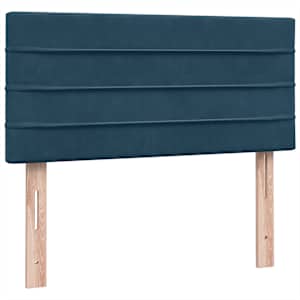 Box spring postel s matrací tmavě modrá 100x210 cm samet - obrázek 7