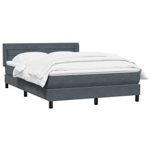 Box spring postel s matrací tmavě šedá 160x210 cm samet - obrázek 3