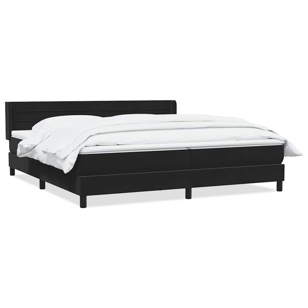 Thumbnail - vidaXL Boxspringbett mit Matratze Schwarz 180x210 cm Samt