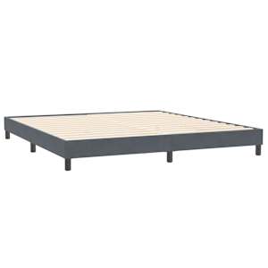Box spring postel s matrací tmavě šedá 200x210 cm samet - obrázek 5