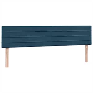 Box spring postel s matrací tmavě modrá 200x210 cm samet - obrázek 7