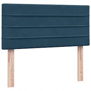 Box spring postel s matrací tmavě modrá 80x220 cm samet - obrázek 7