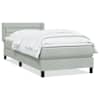 vidaXL Box Vedruvoodi madratsiga Helehall 90x220 cm samet