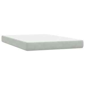 Box spring postel s matrací světle šedá 160x220 cm samet - obrázek 6