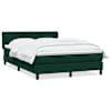 vidaXL Box Vedruvoodi madratsiga Tumeroheline 160x220 cm samet