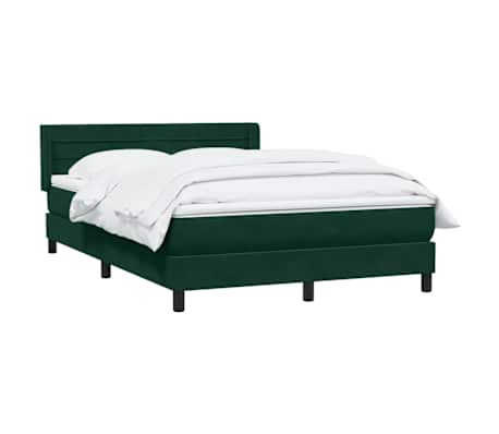 vidaXL Sommier &agrave; lattes de lit et matelas vert fonc&eacute; 160x220cm velours