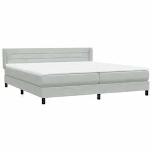 Box spring postel s matrací světle šedá 180x220 cm samet - obrázek 4