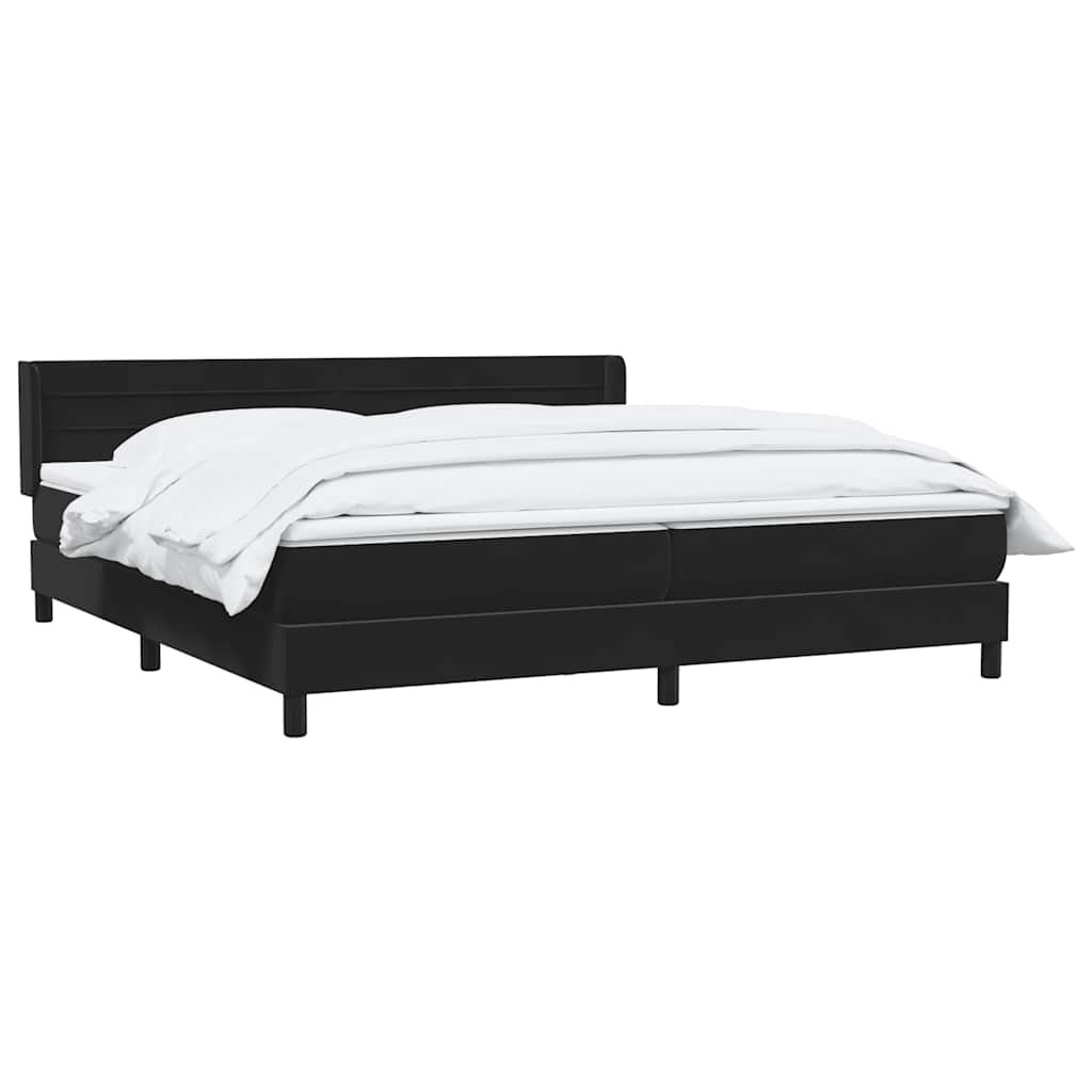 Thumbnail - vidaXL Boxspringbett mit Matratze Schwarz 180x220 cm Samt