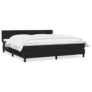 Box spring postel s matrací černá 200x220 cm samet - obrázek 2