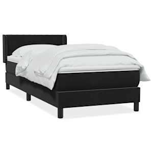 Box spring postel s matrací černá 90x210 cm samet - obrázek 2