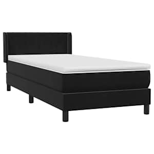 Box spring postel s matrací černá 90x210 cm samet - obrázek 4