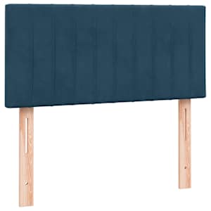 Box spring postel s matrací tmavě modrá 100x210 cm samet - obrázek 7
