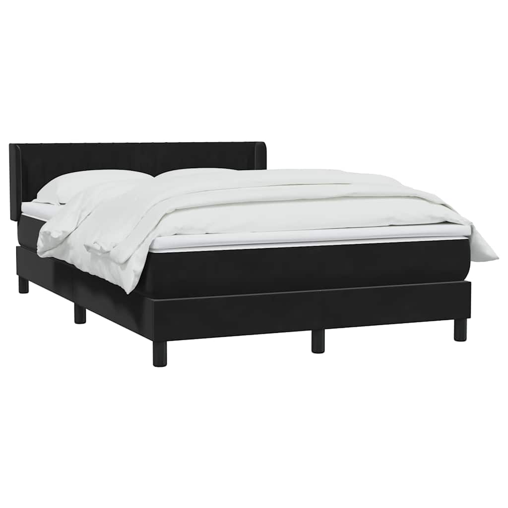 Thumbnail - vidaXL Boxspringbett mit Matratze Schwarz 140x210 cm Samt