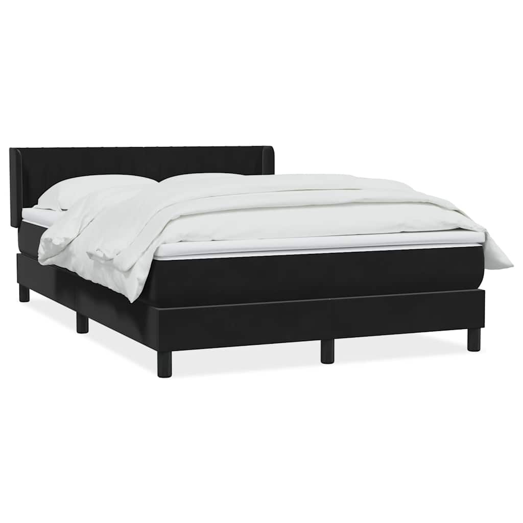 vidaXL Posteľný rám boxspring s matracom čierny 160x210 cm zamat