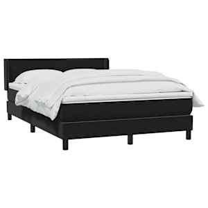 Box spring postel s matrací černá 160x210 cm samet - obrázek 3