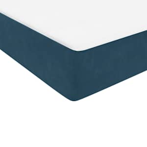 Box spring postel s matrací tmavě modrá 80x220 cm samet - obrázek 9