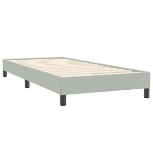Box Spring Postel s matrací Světle šedá 90x220 cm Samet - obrázek 5