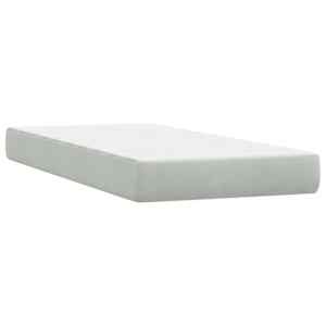 Box Spring Postel s matrací Světle šedá 90x220 cm Samet - obrázek 6