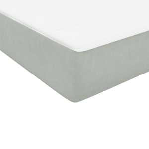Box Spring Postel s matrací Světle šedá 90x220 cm Samet - obrázek 9