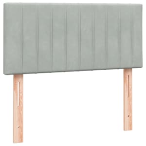 Box spring postel s matrací světle šedá 100x220 cm samet - obrázek 7