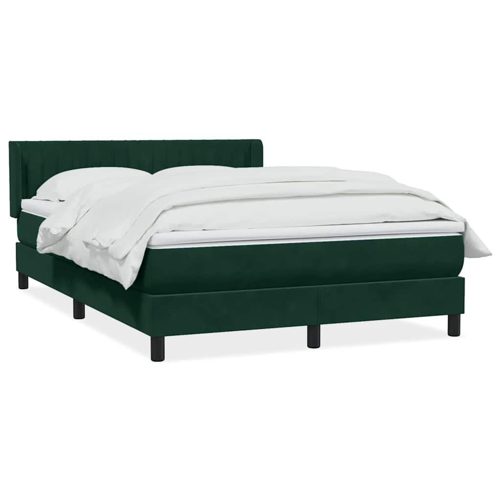 vidaXL Boxspring met matras fluweel donkergroen 160x220 cm groen, foto 3