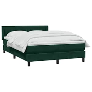 Box spring postel s matrací tmavě zelená 160x220 cm samet - obrázek 3