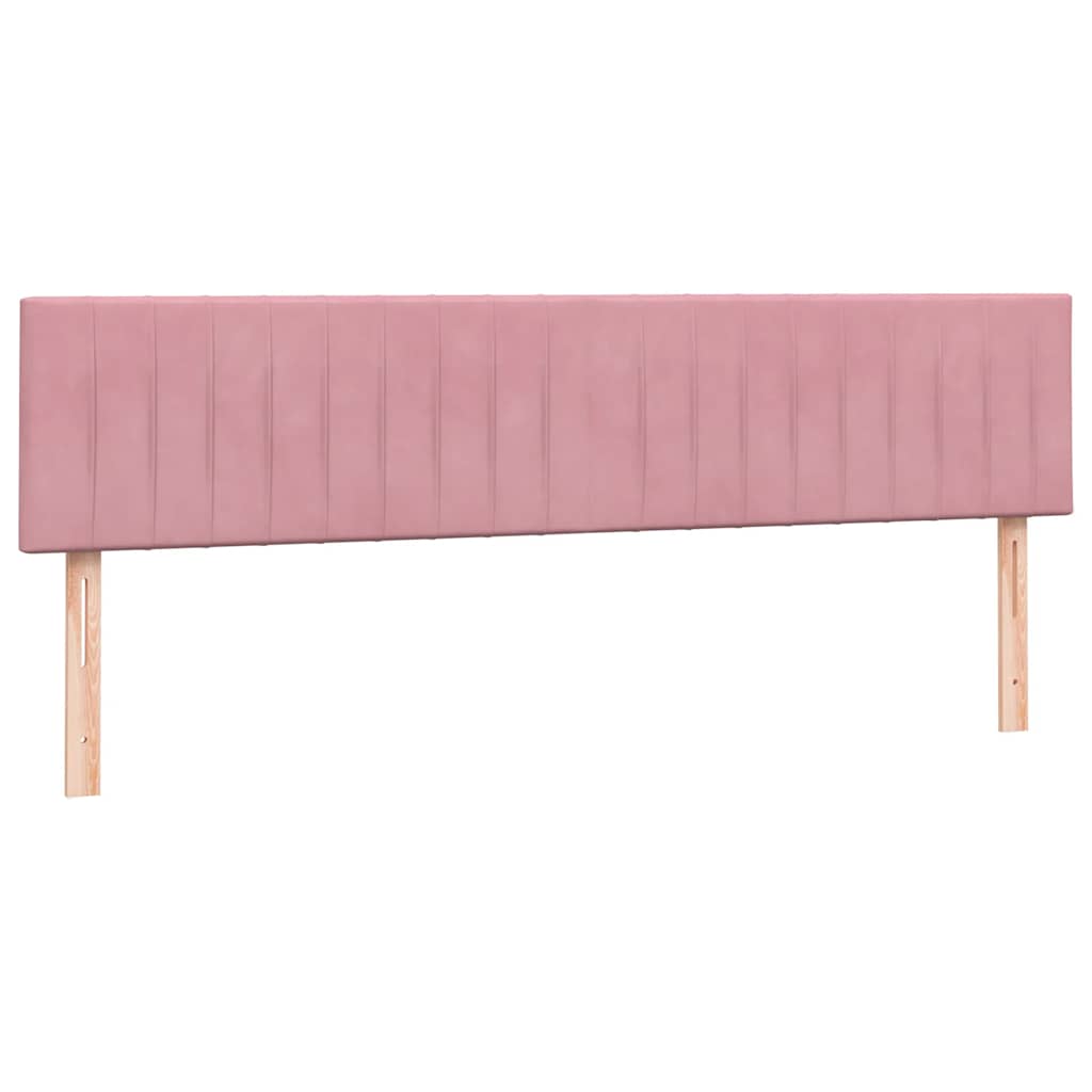 Łóżko typu Box Spring z materacem różowe 200x220 cm aksamitne