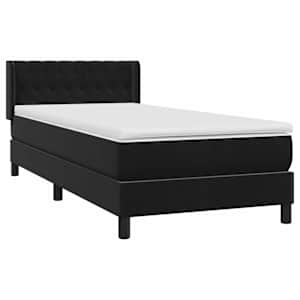Box spring postel s matrací černá 90x210 cm samet - obrázek 4