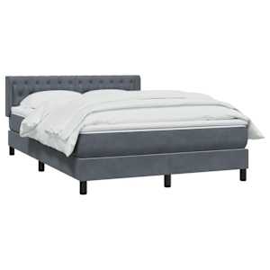 Box spring postel s matrací tmavě šedá 160x210 cm samet - obrázek 3