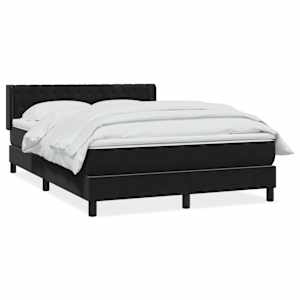 Box spring postel s matrací černá 160x210 cm samet - obrázek 2