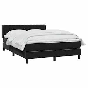 Box spring postel s matrací černá 160x210 cm samet - obrázek 3